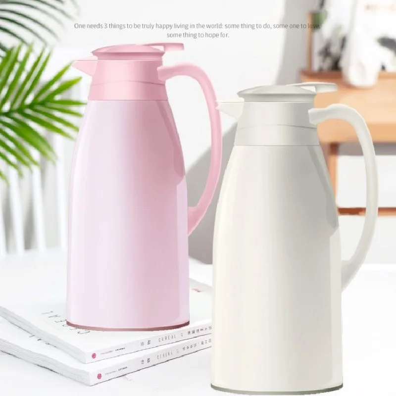 

1L/1.3L/1.9L Large Capacity Thermal Insulation Pot Portable Heat Kettle Coffee Tea Vacuum Flasks Glass Liner Thermos Bottle