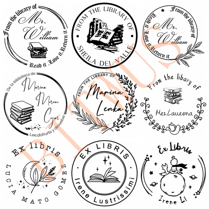 Персонализированные Ex Libris печать на заказ фоточувствительная кошачьих чернил