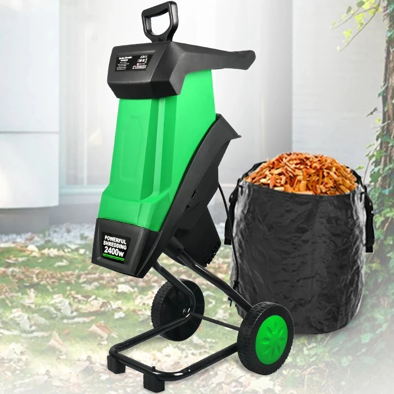 

Multifunctional Shredder of Branches of Leaves 2400W Electric Crusher Garden Tool Wood Crusher Can Be Broken Branches