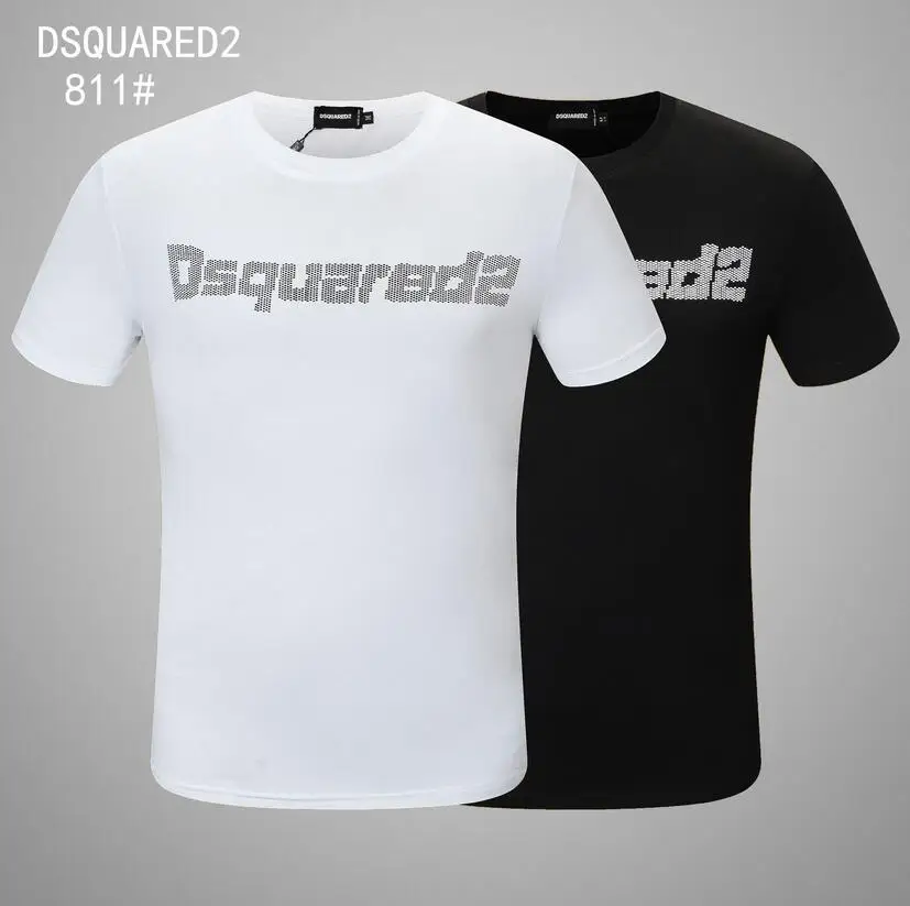 

Dsquared2 Summer Men's Women's Printed LettersRound Neck Short Sleeve Street Hip Hop Pure Cotton Tee T-Shirt