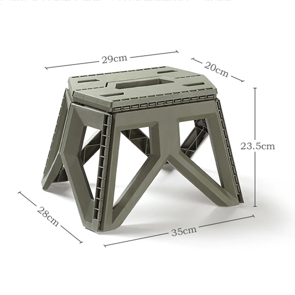 Japanese-style Portable Outdoor Folding Stool Camping Fishing Chair High Load-bearing Reinforced PP Plastic Triangle Stool