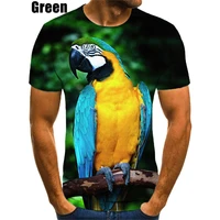 summer menwomen casual t shirt 3d printed parrot flower tees hip hop tee 3d print cool couple tops
