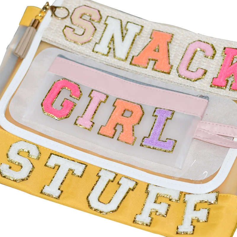 

1 Letter Strong self adhesive Sticker Double Sided Tape Letter Patches Chenille Embroidery Clothing Sticker DIY Sewing supplier