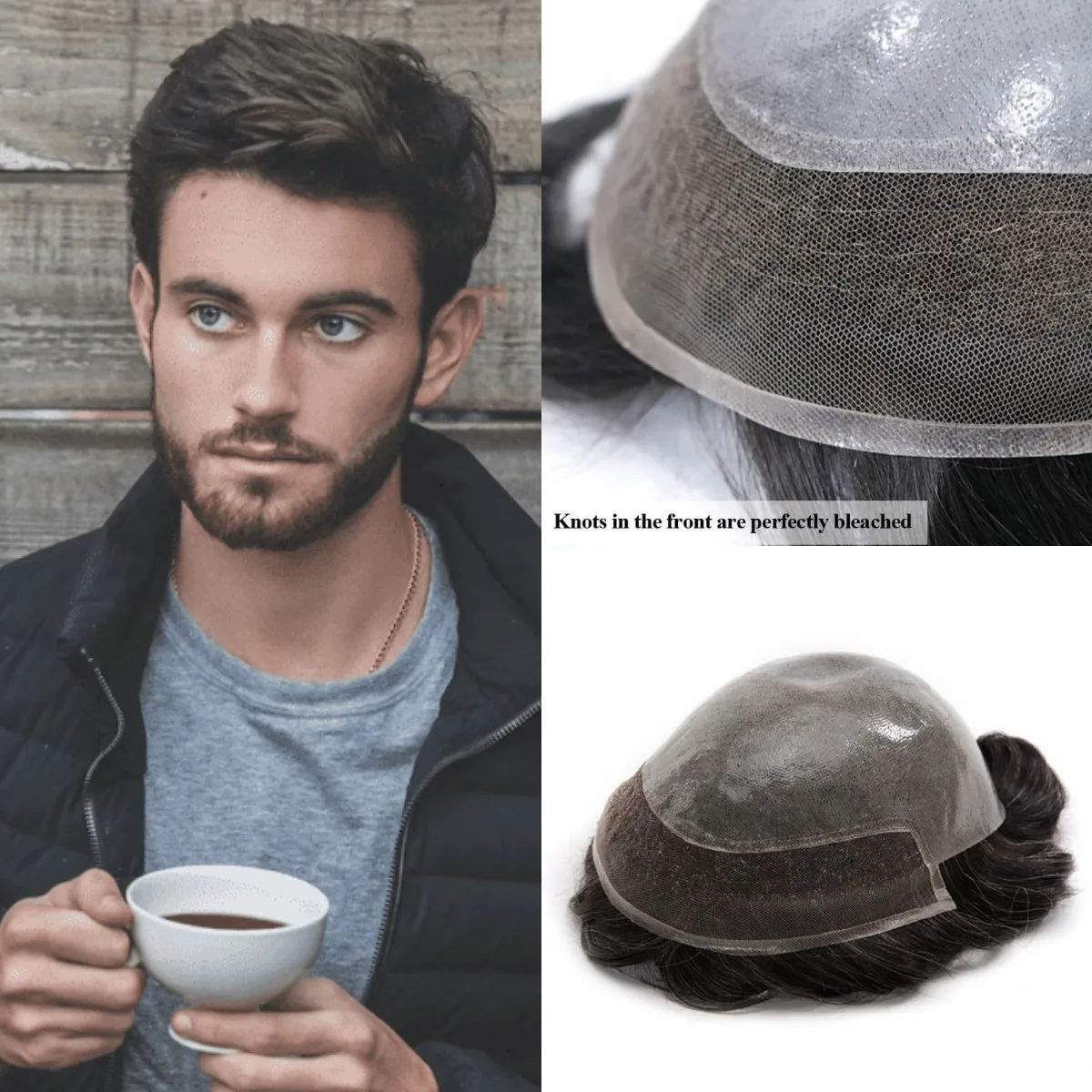 

Парик мужской на шнуровке с V-образным вырезом, 0,06-0,08 мм