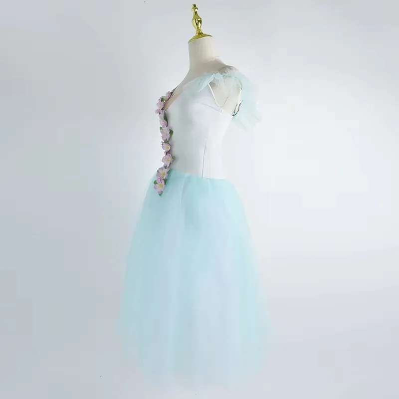 Длинное балетное платье для девочек профессиональная романтическая пачка с