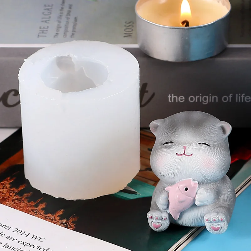 

Cat Shape Silicone Chocolate Mold Fondant Cake Decoration DIY Table Decorative Ornaments Aromatherapy Candle Epoxy Plaster Mold