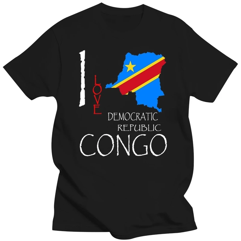 Hot Sale CONGO DEMOCRATIC REPUBLIC I Love Culture Flag T SHIRT TEES Tee Shirt