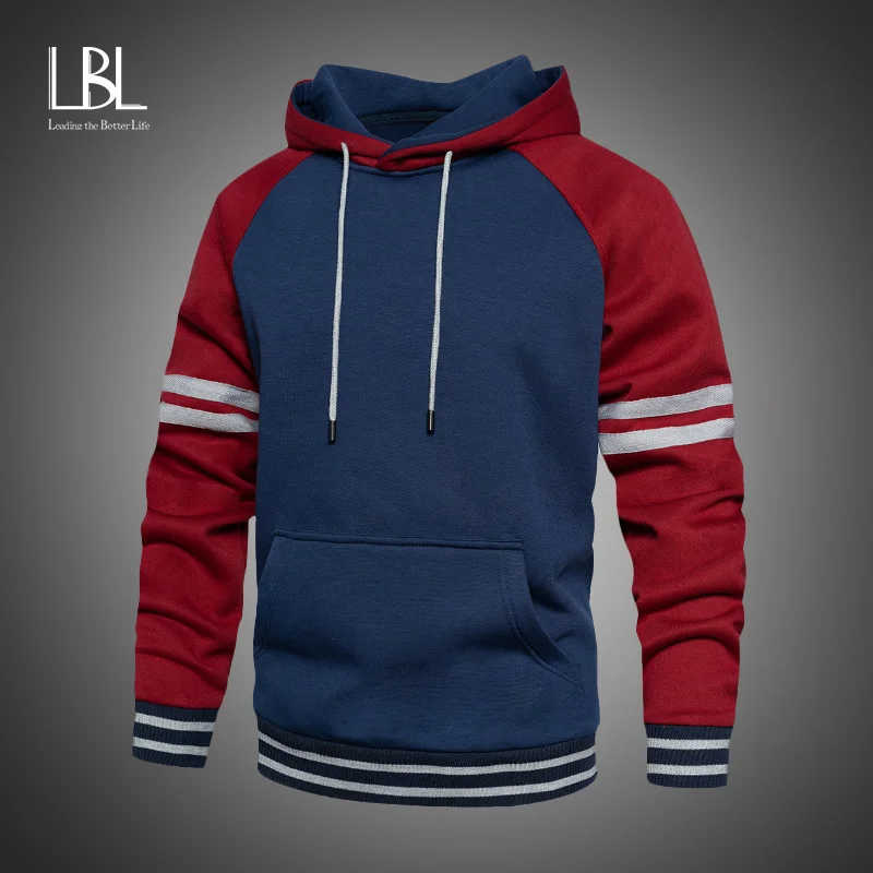 

Мужская толстовка с капюшоном, в стиле пэчворк