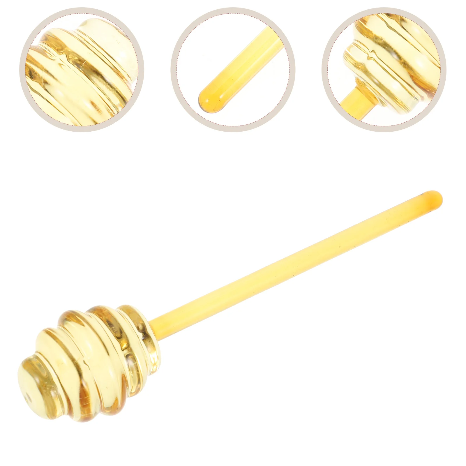 

Honey Stirrer Portable Household Rod Fruits Jam Stirring Stick Cocktail Transparent Dipper Coffee Containers