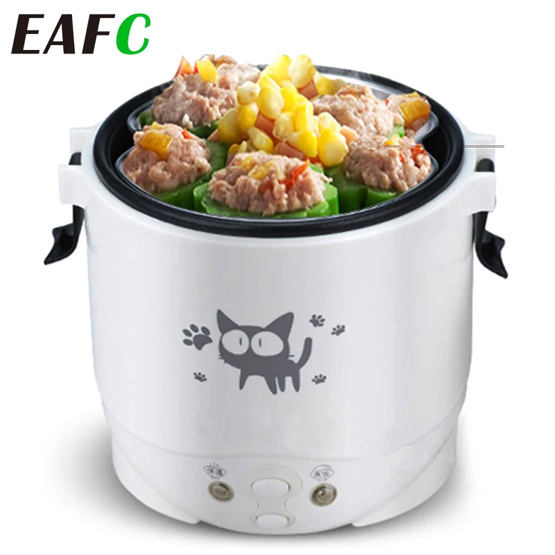 1L Car Mini Rice Cooker Multi-function Electric Water Food Heater Machine Lunch Box Warmer 2 Persons for Home SUV Truck | Автомобили и
