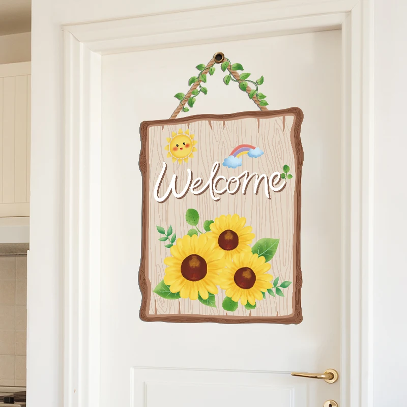 

[SHIJUEHEZI] Sunflower Plants Wall Stickers DIY Listed Wall Decals for Living Room Kids Bedroom Kindergarten Home Decoration