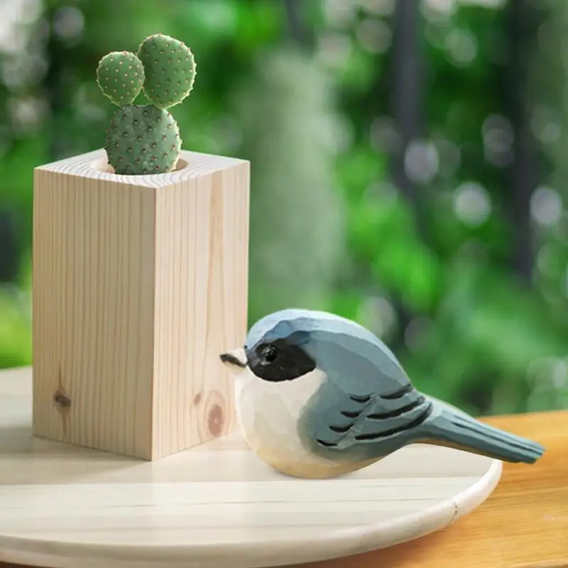 Фигурки птиц резные деревянные птицы ручной работы декоративные уличные и