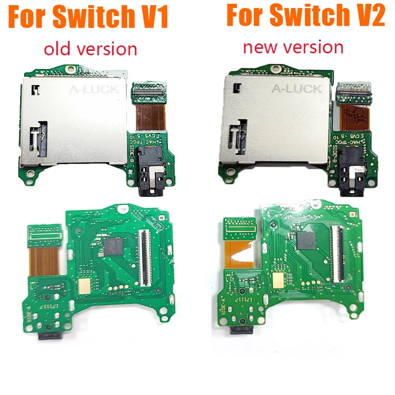 

Universal Switch V1 V2 Console Gamepad Game Host Card Replacement Reader Socket with Earphone Pcb Board Repair Accessories