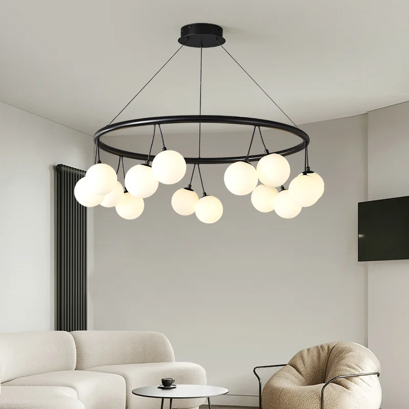

Pendant Light Led Art Chandelier Lamp Room Decor Minimal living Nordic designer creative cherry restaurant bean Modern simple