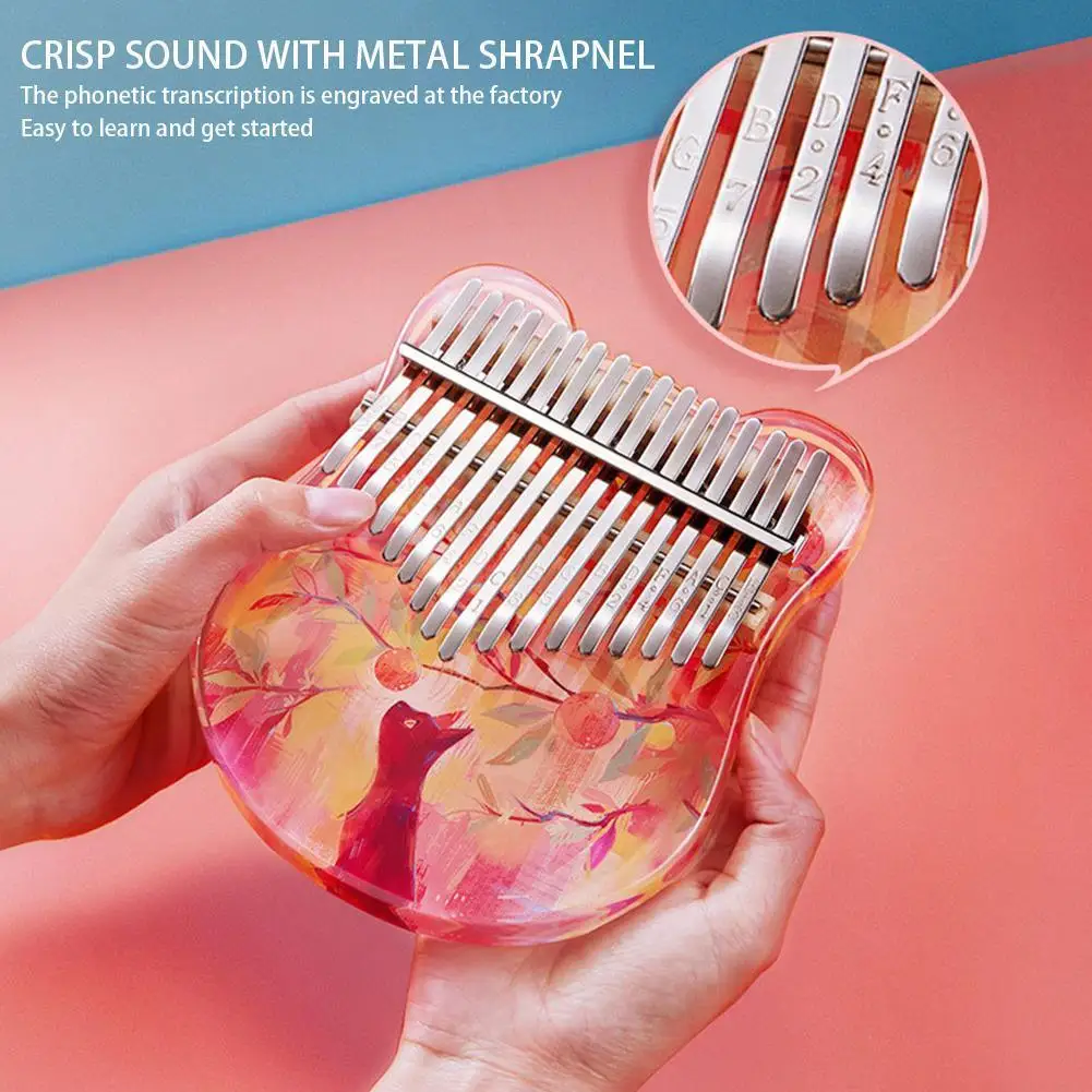 

17/21 Keys Kalimba Thumb Piano Body Musical Instruments With Learning Book Kalimba Piano Valentine's Gift Creative Music Box