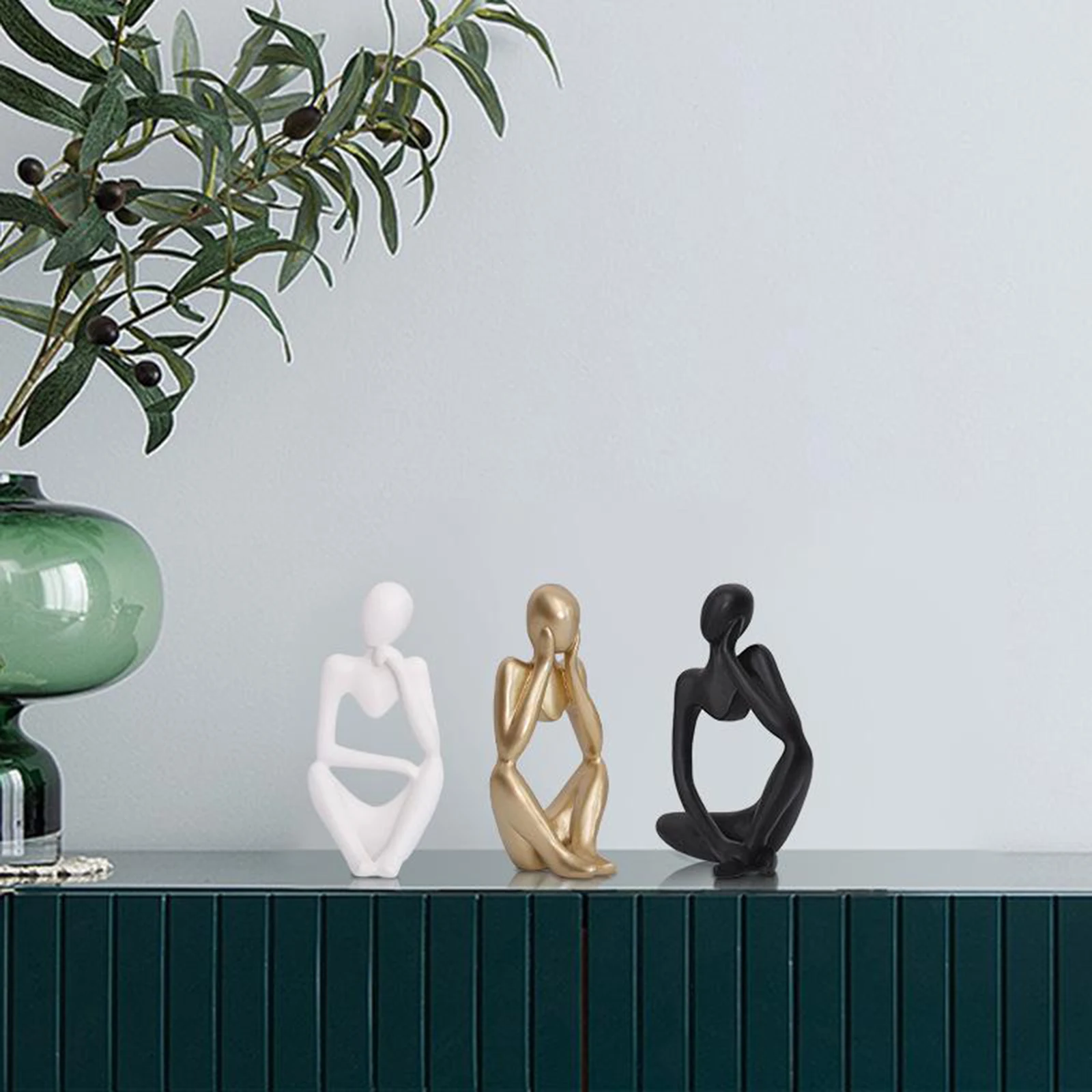 

Thinker Statue Home Decor Abstract Figure Sculpture Small Ornaments Resin Statue Home Crafts Decoration Maison Modern Figurines