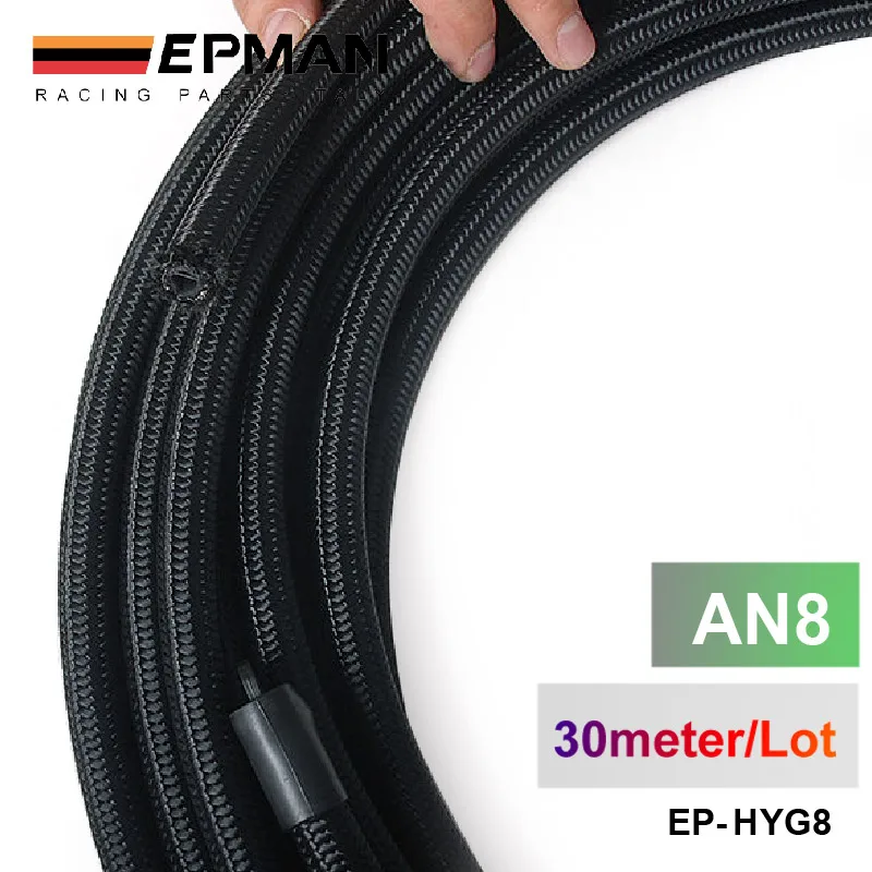 

2013 very high quality AN8 Cotton Over Braided Fuel / Oil Hose Pipe Tubing, Light Weight, 30 Meters Roll EP-HYG8