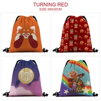 disney turning red waterproof drawstring childrens bag travel storage pouch travel cosmetic storage bags organizer cloth bag
