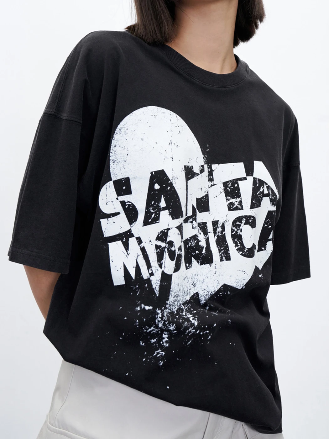 

Vintage Letter Print Casual T Shirt Top Women Black Round Neck Short Sleeve Loose Tee Shirts Streetwear Casual Summer T-shirt