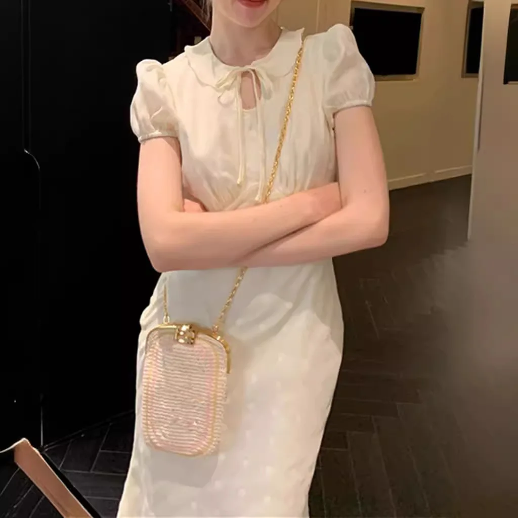 Женское цельнокроеное платье миди элегантное пляжное платье-миди для дня