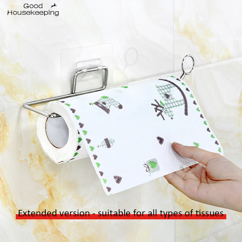 

Kitchen Toilet Paper Holder Tissue Holder Stainless steel Hanging Bathroom Toilet Paper Holder Roll Paper Holder Towel Rack