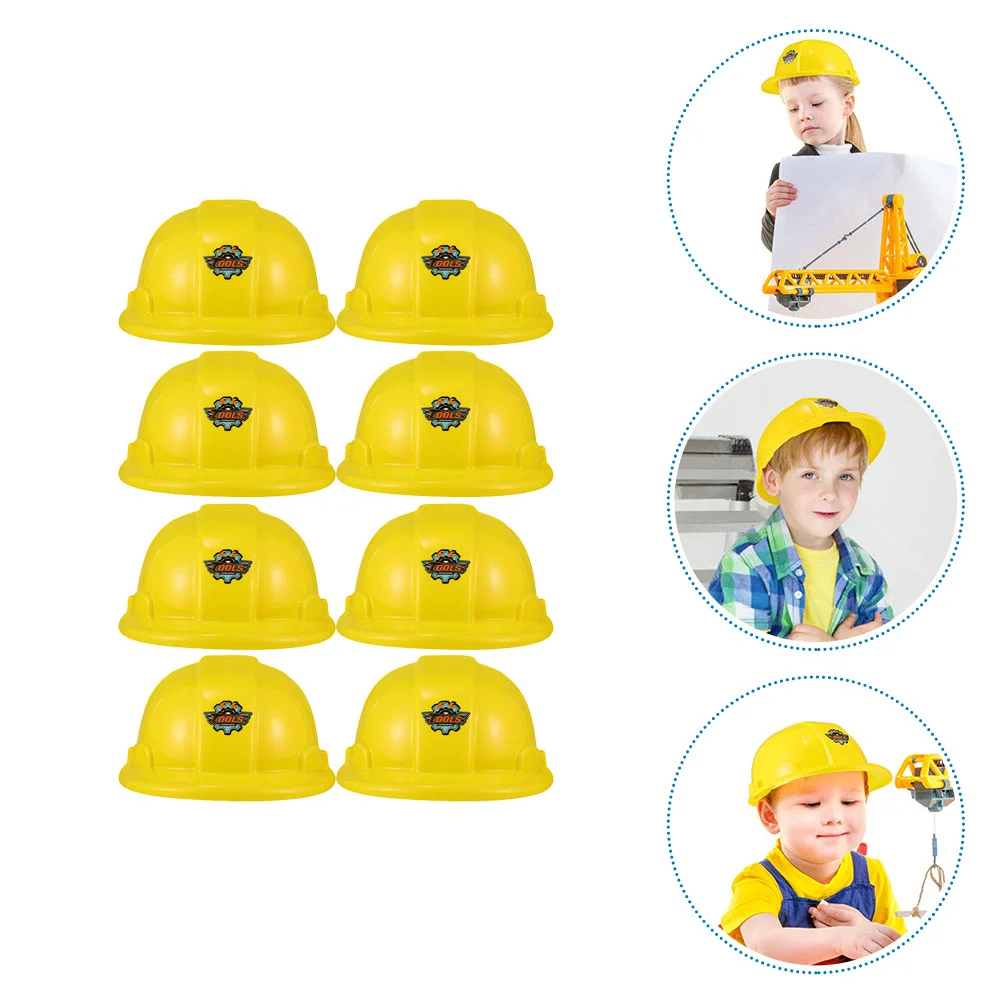 

8 Pcs Construction Worker Hat Kids Childrens Toy Construction Kids Rayan Toys Kids Tool Hat Boy Engineering Worker Cap