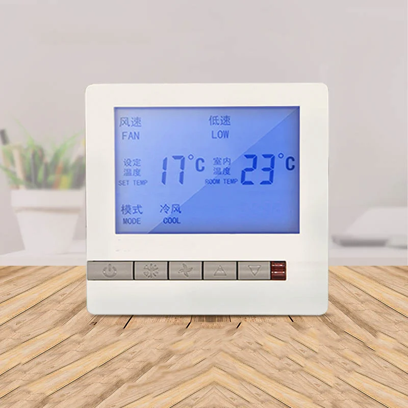 

AC 220V Central Air Conditioning Thermostat Fan Coil Temperature Controller Intelligent Thermostat Control Panel