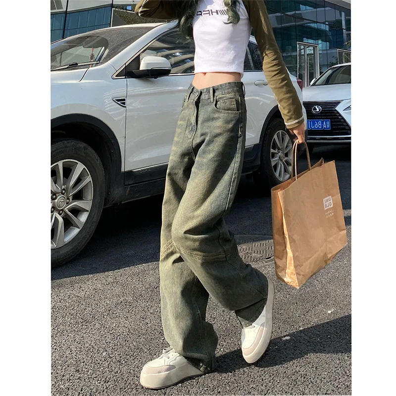 

ILARES Pant Jeans Women Y2k Korean Fashion Streetwear Female Clothing Vintage Clothes Jeans Woman High Waist Women's Pants Baggy