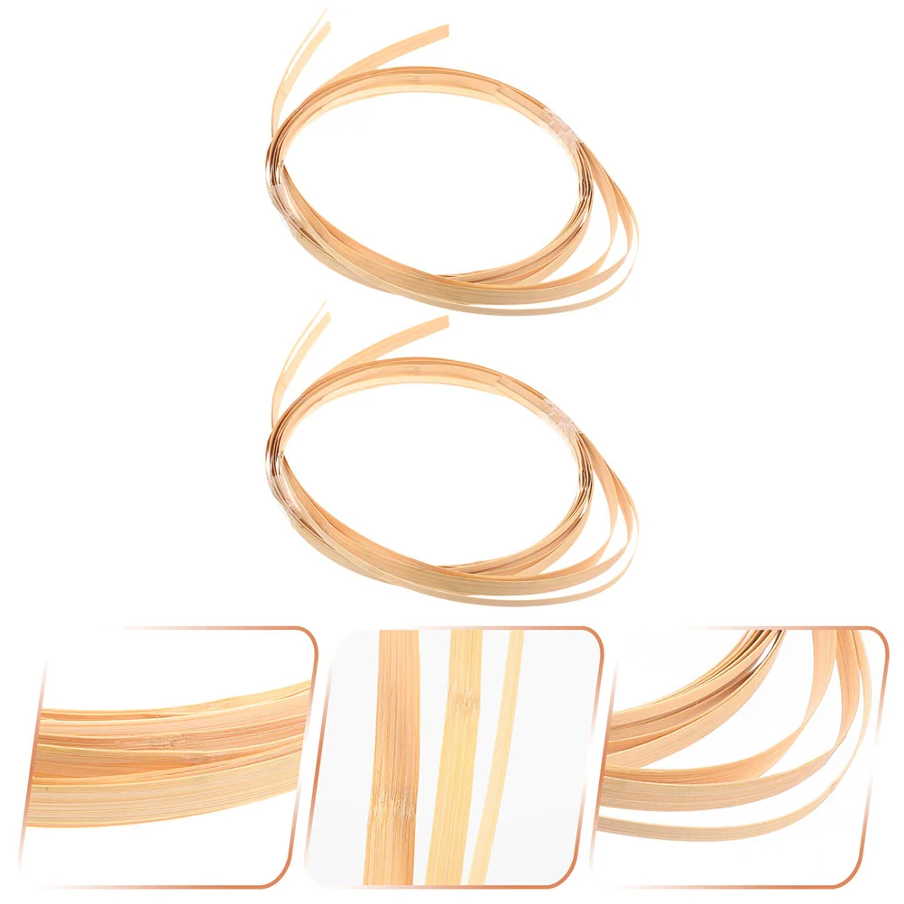 2 пучка бамбукового материала корзины для плетения широкие полоски