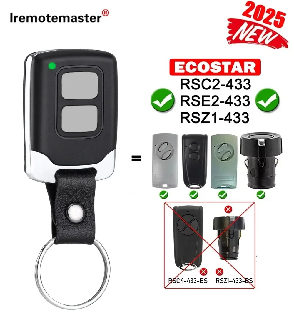 Фото Новейший ECOSTAR, совместимый с Liftronic 500 700 800 Ecostar RSC2-433 RSE2-433 RSZ1, пульт дистанционного управления для гаражных ворот, 433 МГц №1