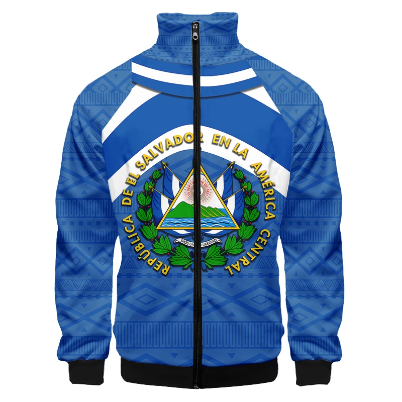 

LCFA Brand 3DPrint Newest El Salvador Flag Country Unique Unisex Men Women Hrajuku Streetwear Casual Hoodies Zip Sweatshirt 4XL