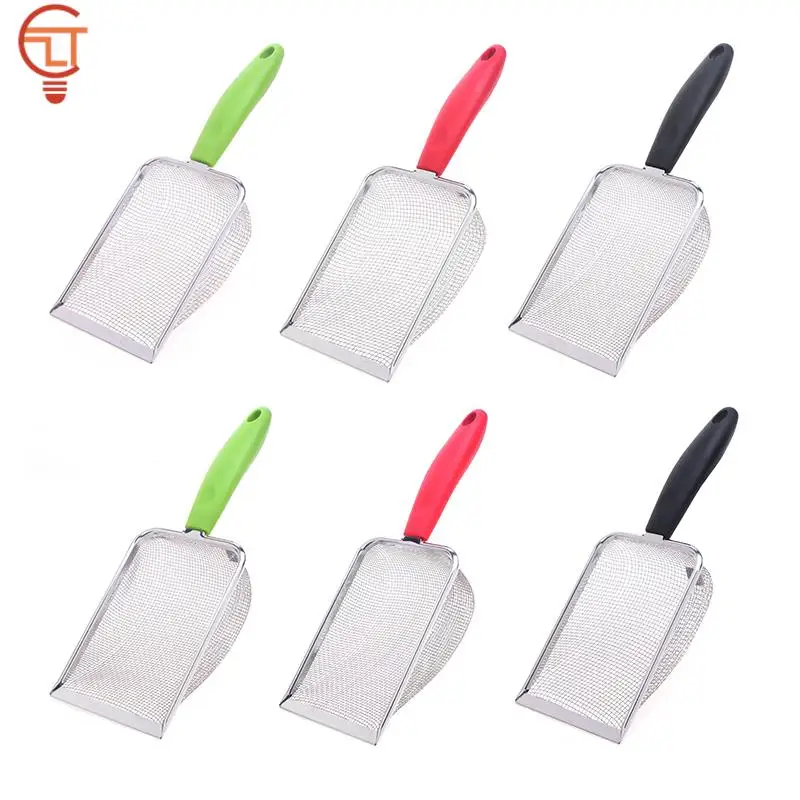 

Stainless Steel Reptile Sand Substrate Shovel Fine Mesh Sifter for Bedding Cat Litter Shovel Rutin Chicken Shovel