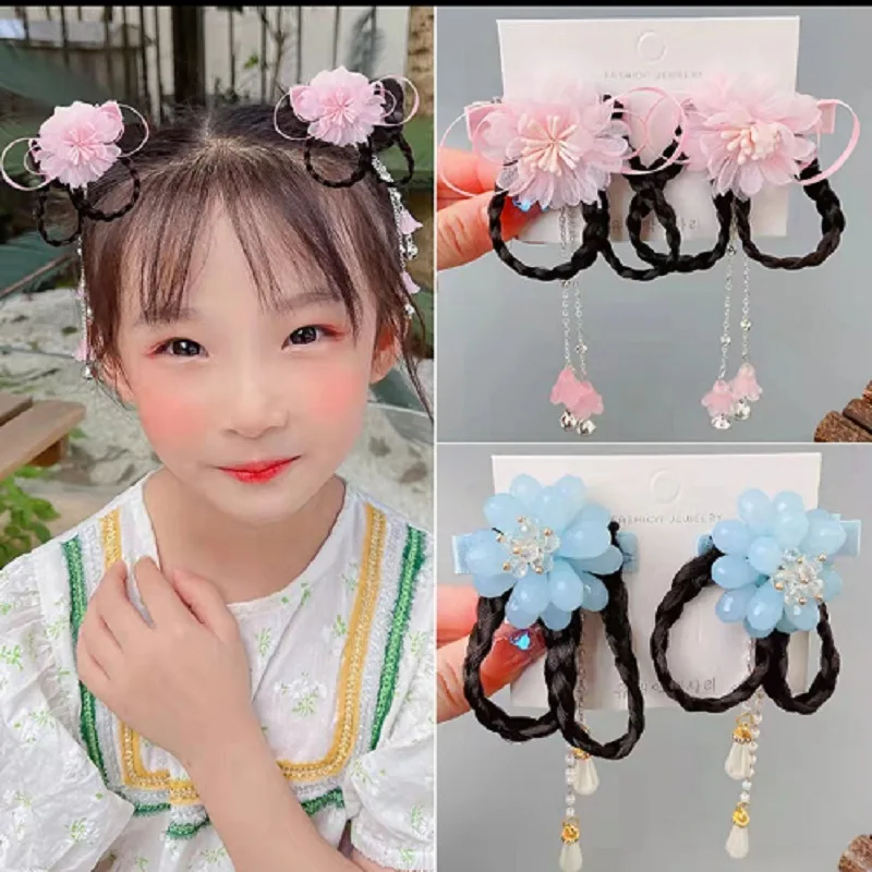

Hanfu hairpin children's costume hairpin Chinese wind headwear baby wig pair clip little girl antique hair accessories Hanfu ha
