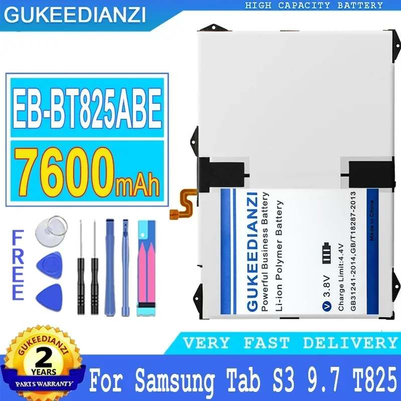 Аккумулятор EB-BT825ABE 7600 мАч для Samsung Galaxy Tab S3 9 7 SM-T820 SM-T825 SM-T825C SM-T825N0 SM-T825Y SM-T827V +