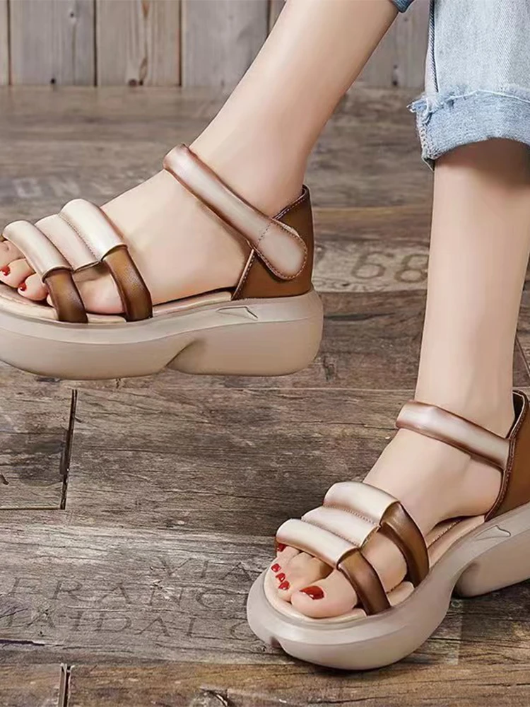 

Summer Chunky Hollow Women Slippers Flats Sport Sandals Platform Shoes 2022 New Female Shoes Dress Open Toe Slides Women Shoes
