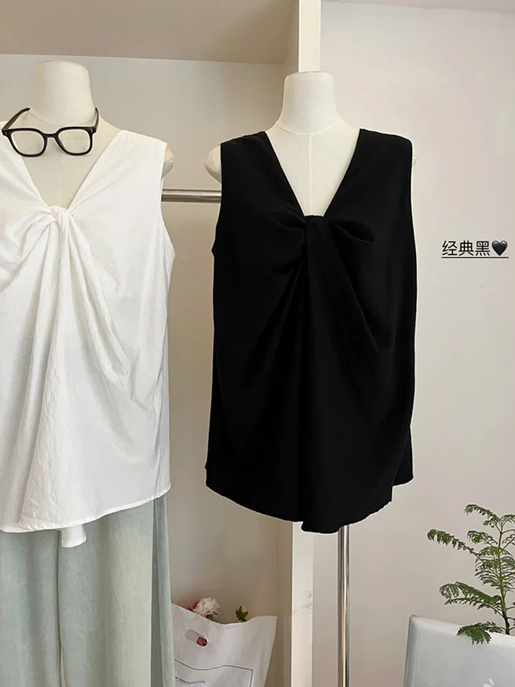 Майка женская плиссированная без рукавов пикантный облегающий Топ Gyaru