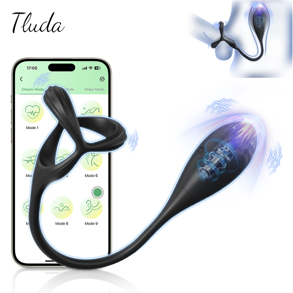 Вибрационный массажер простаты с управлением через приложение анальный