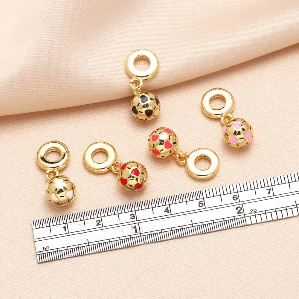 OCESRIO красочная эмалированная футбольная подвеска в форме сердца для ожерелья