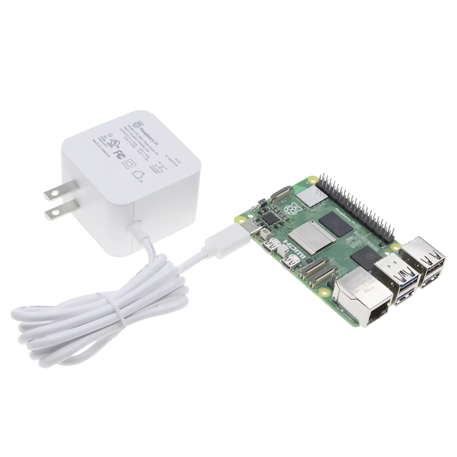 Оригинальный адаптер Raspberry Pi 5 1 В А 27 Вт USB-C поддержка PD стандартное зарядное