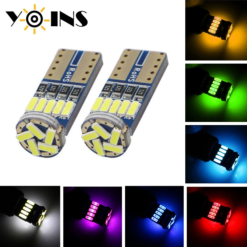 2 шт. Canbus безошибочные 12 В T10 194 W5W 4014 15 SMD Автомобильные светодиодсветодиодный