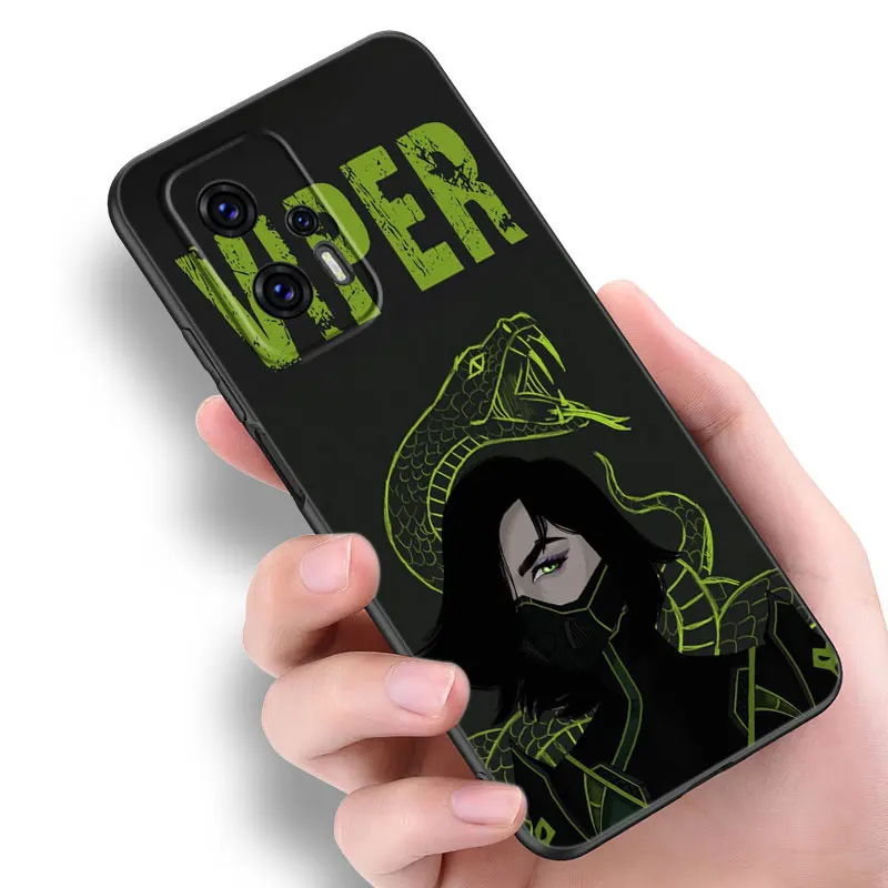 Черный силиконовый чехол для телефона Valorant Game Xiaomi POCO X3 X4 NFC F4 GT F5 F6 M4 M6 X5 X6 NEO Pro 5G M5