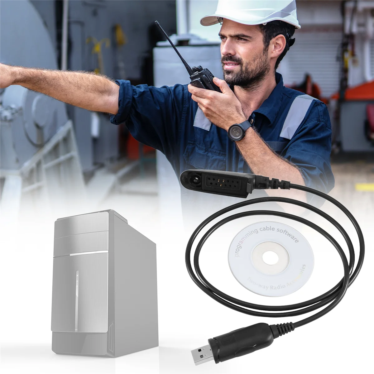 USB-кабель для программирования радио Motorola HT750 HT1250 PRO5150 GP328 GP340 GP380 GP640 GP680 GP960 GP1280 PR860