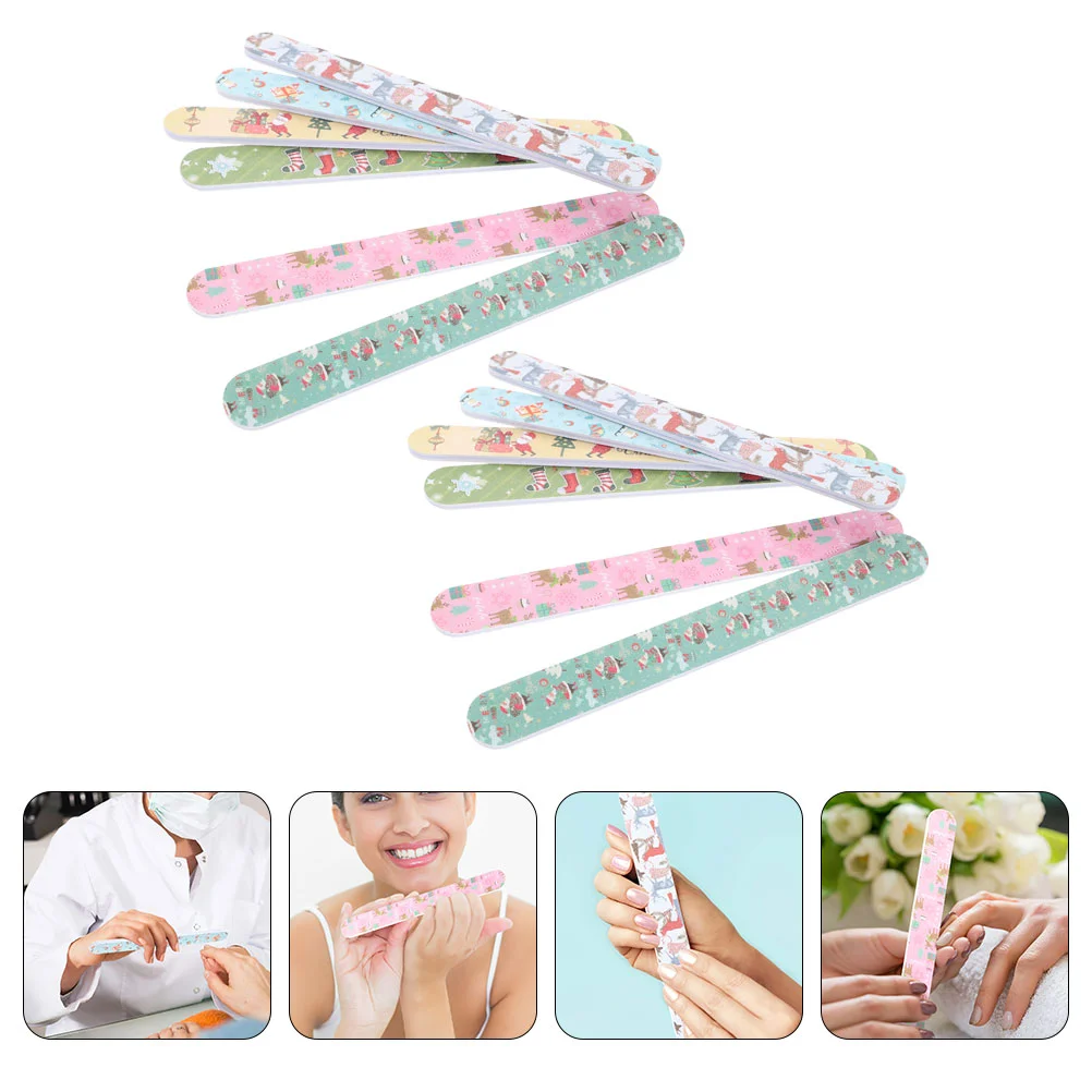

15 Pcs Gift Manicure Tool Nail Handheld File Grit Tools Xmas Files Polisher Pedicure Strip
