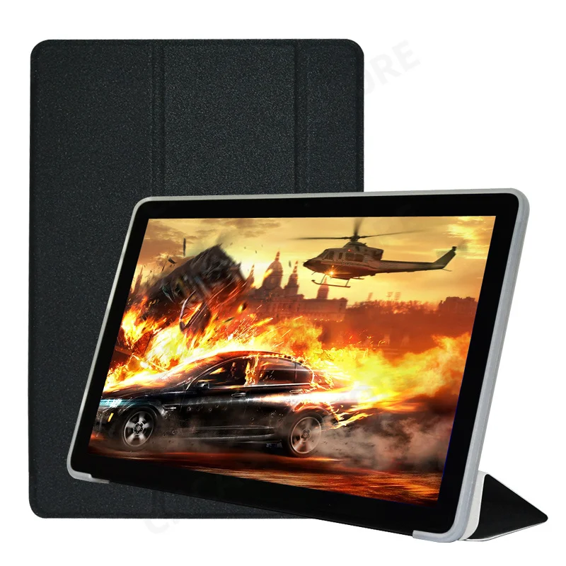 

Tri-Folding Stand Funda For Teclast M40 Plus / P40HD / P40S 2023 Case 10.1" Tablet PC Folio PU Cover with Soft TPU Back Shell