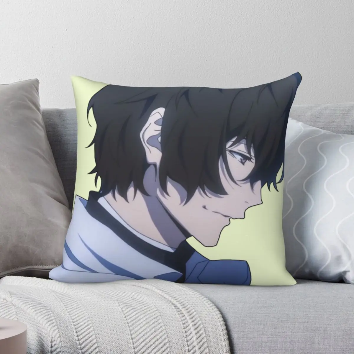 

Дазай Осаму квадратный чехол для подушки полиэстеровый льняной бархатный чехол с принтом на молнии декоративный чехол для диванной подушк...