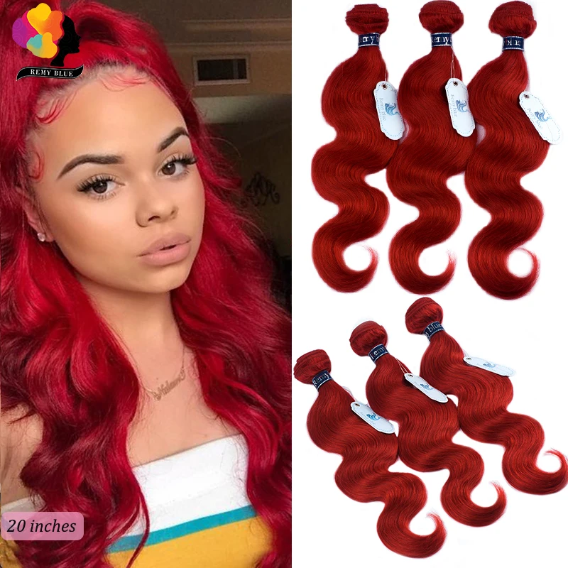 Burgundy Bundles Red 99J Hair Indian Body Wave 3 Bundles Human Hair Extension Bundles Remy Hair Weave Bundles Remyblue No Tangle