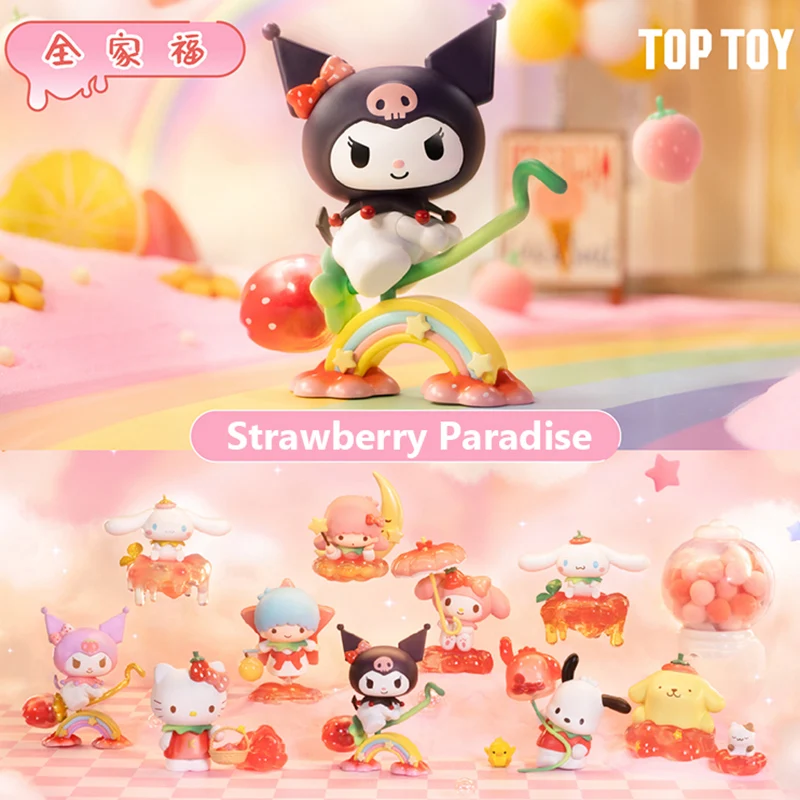 

Cartoon Strawberry Paradise Pochacco MyMelody Kuromi PomPomPurin Cinnamoroll LittleTwinStars Action Figure Toys Gifts for Kids