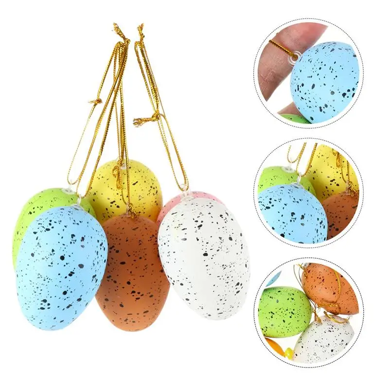 

30pcs Easter Egg Toy Plastic Easter Egg Pendant DIY Graffiti Eggs Decoration