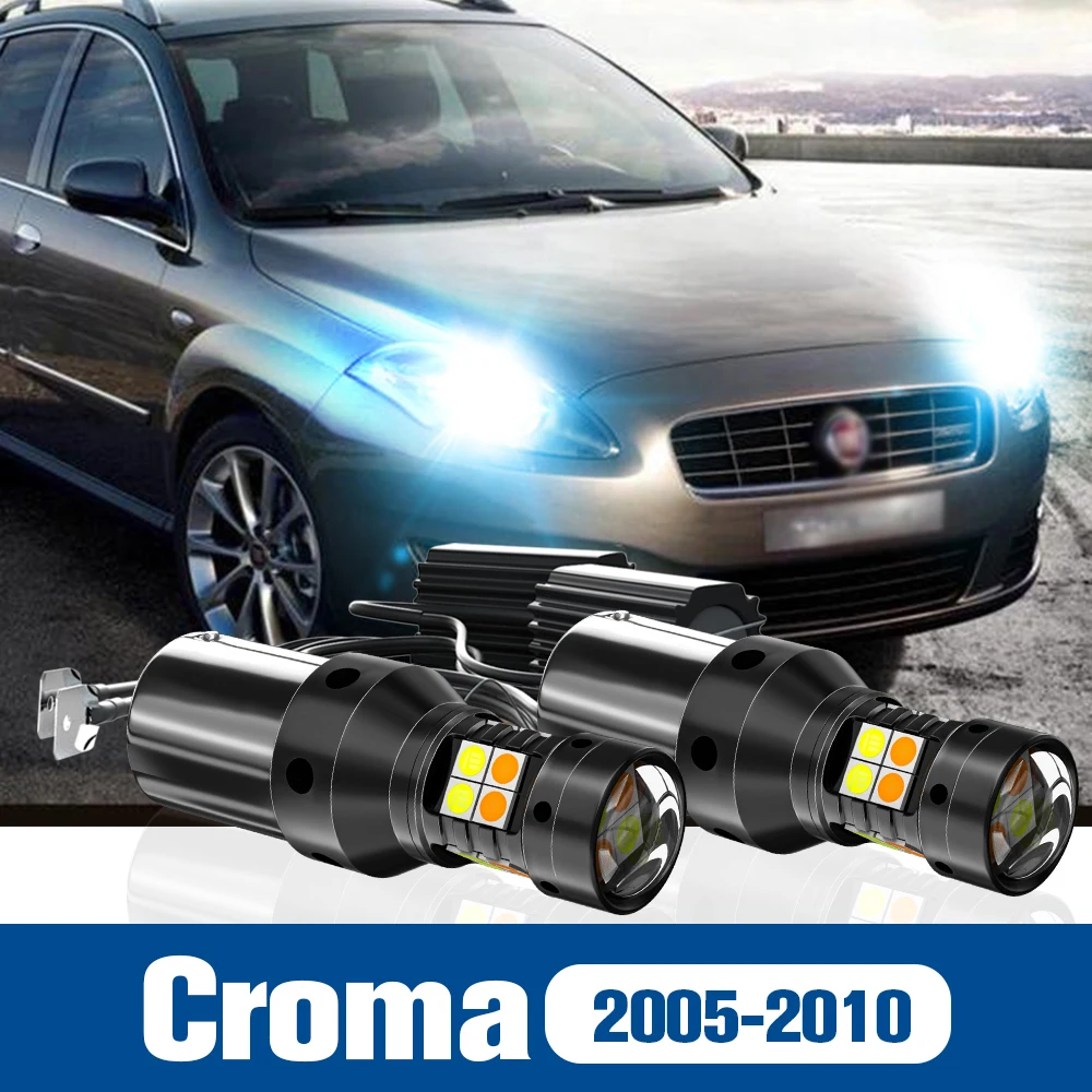 

2pcs LED Dual Mode Turn Signal+Daytime Running Light DRL Accessories Canbus For Fiat Croma 2005-2010 2006 2007 2008 2009