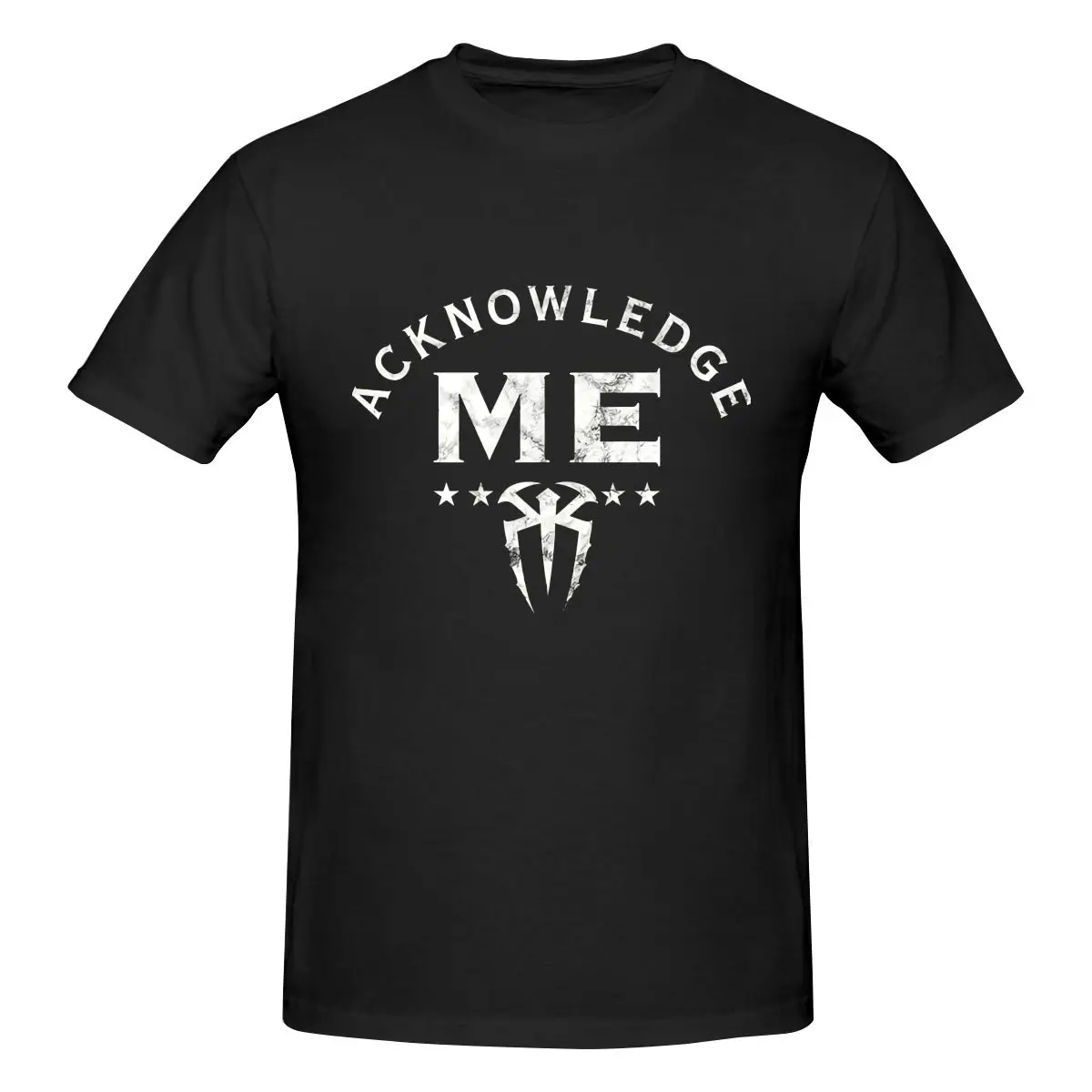 

Wwe Roman Reigns Acknowledge Me Neu 1678 Short Sleeves Tops Summer Vintage Graphic Print Fashion Tees Wash Cotton